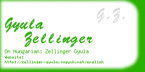 gyula zellinger business card